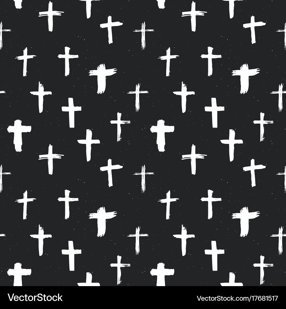 Cross Symbol Seamless Pattern vector image