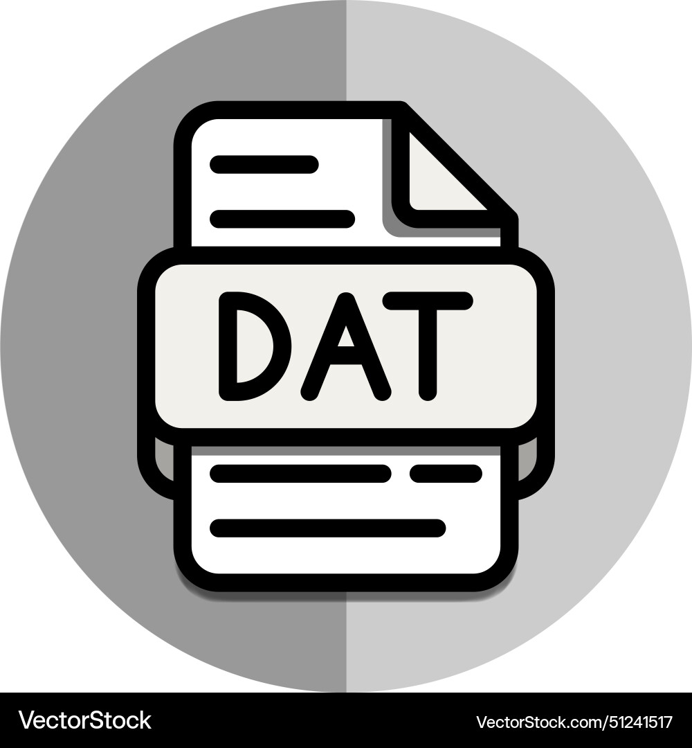 Data file type icons with flat style Vector Image