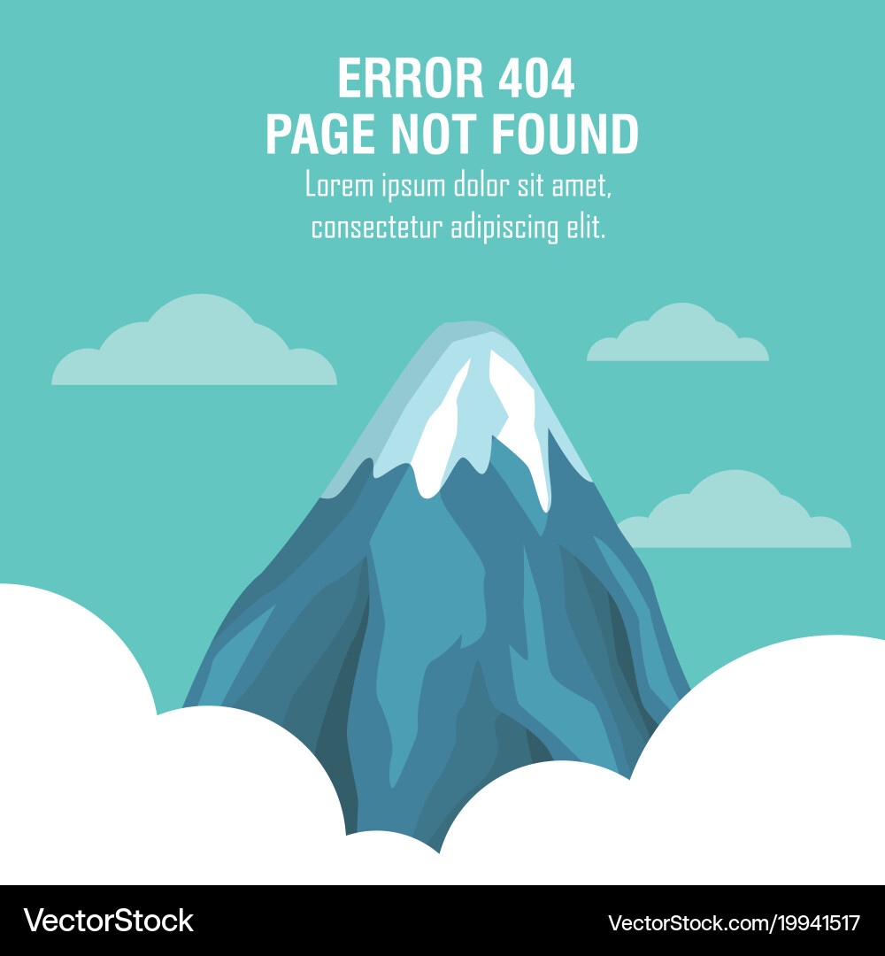 Error 404 vulcan theme Vector Image
