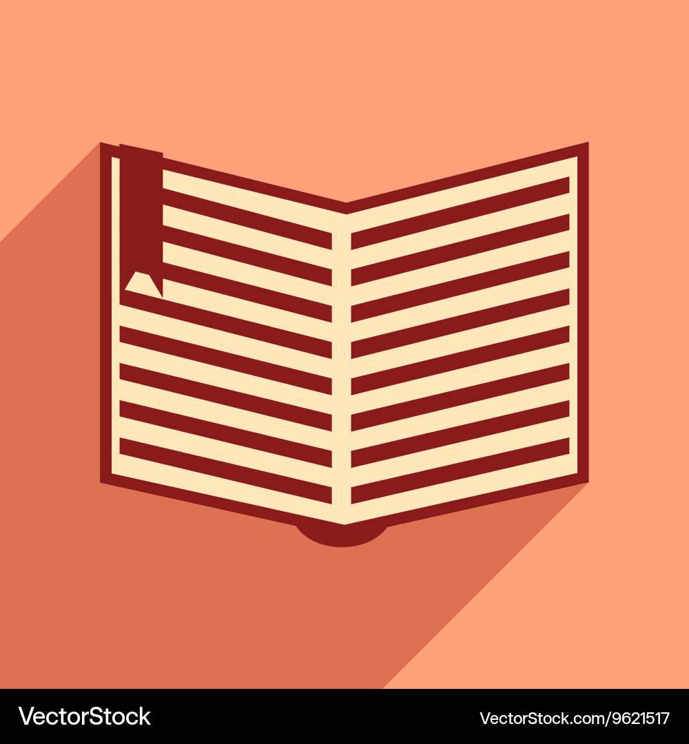 Flat with shadow icon and mobile application open vector image