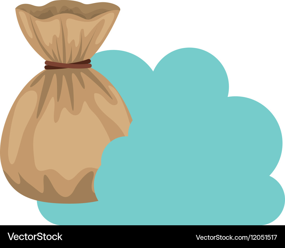 Isolated cloud computing design vector image