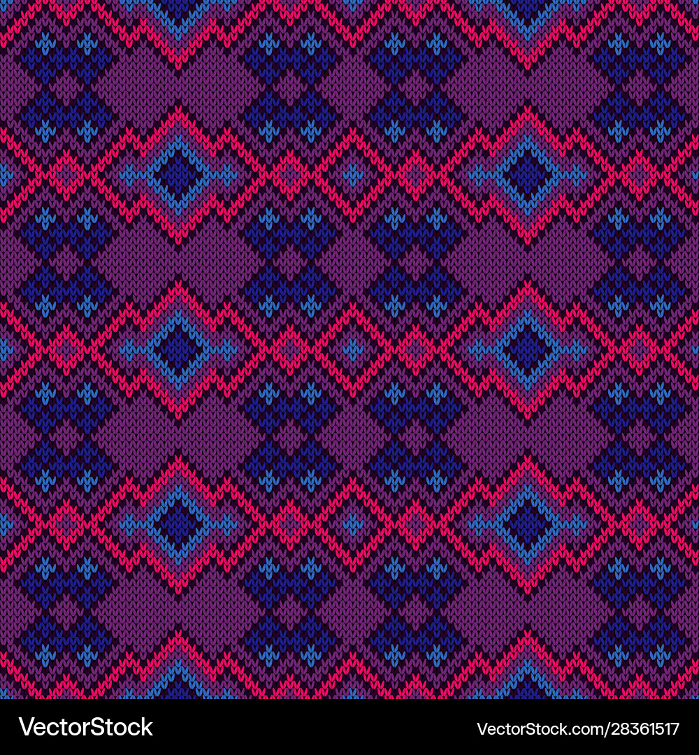 Knitted seamless colorful pattern Knitted seamless colorful pattern vector image