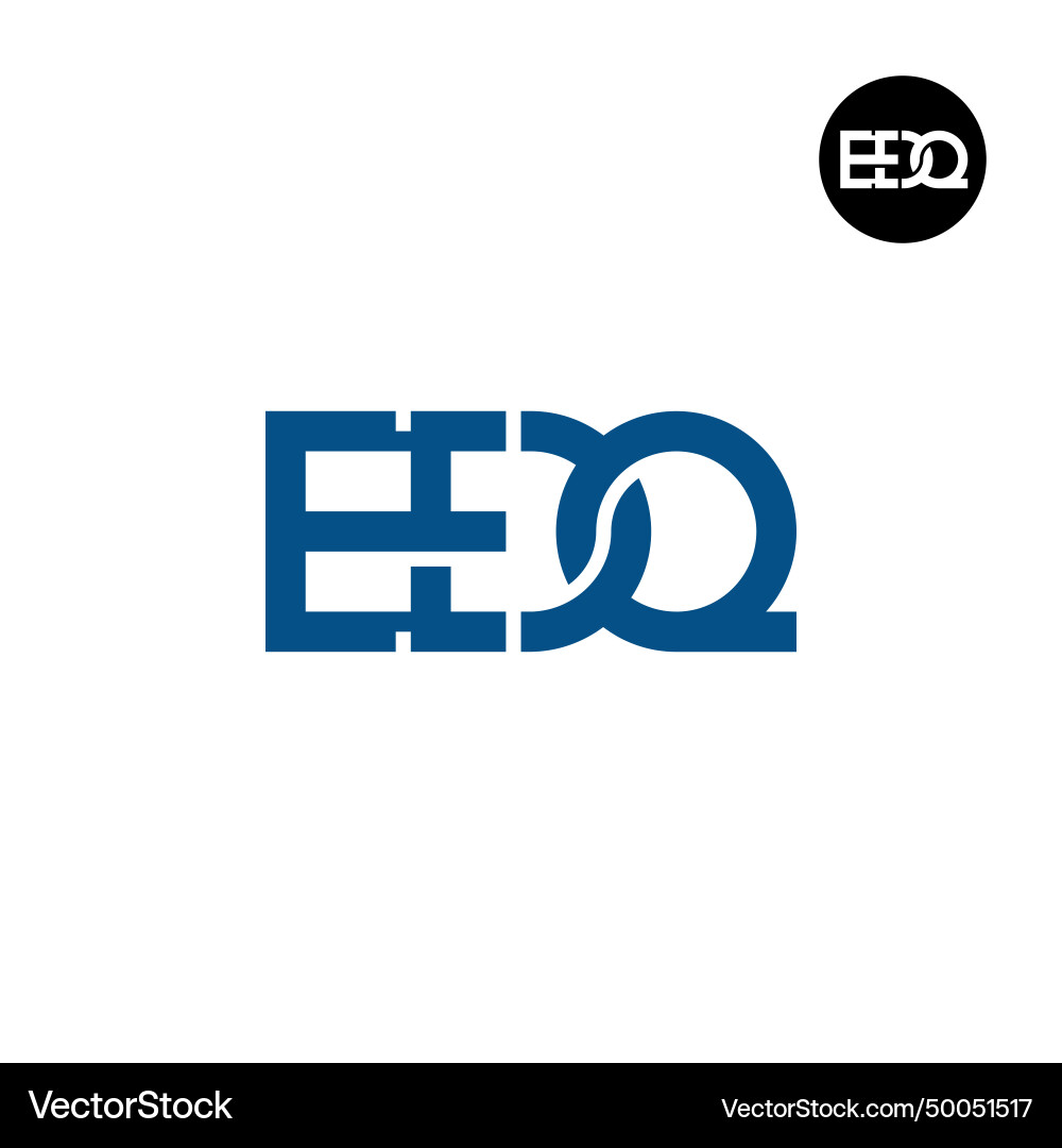 Letter edq monogram logo design Letter edq monogram logo design vector image
