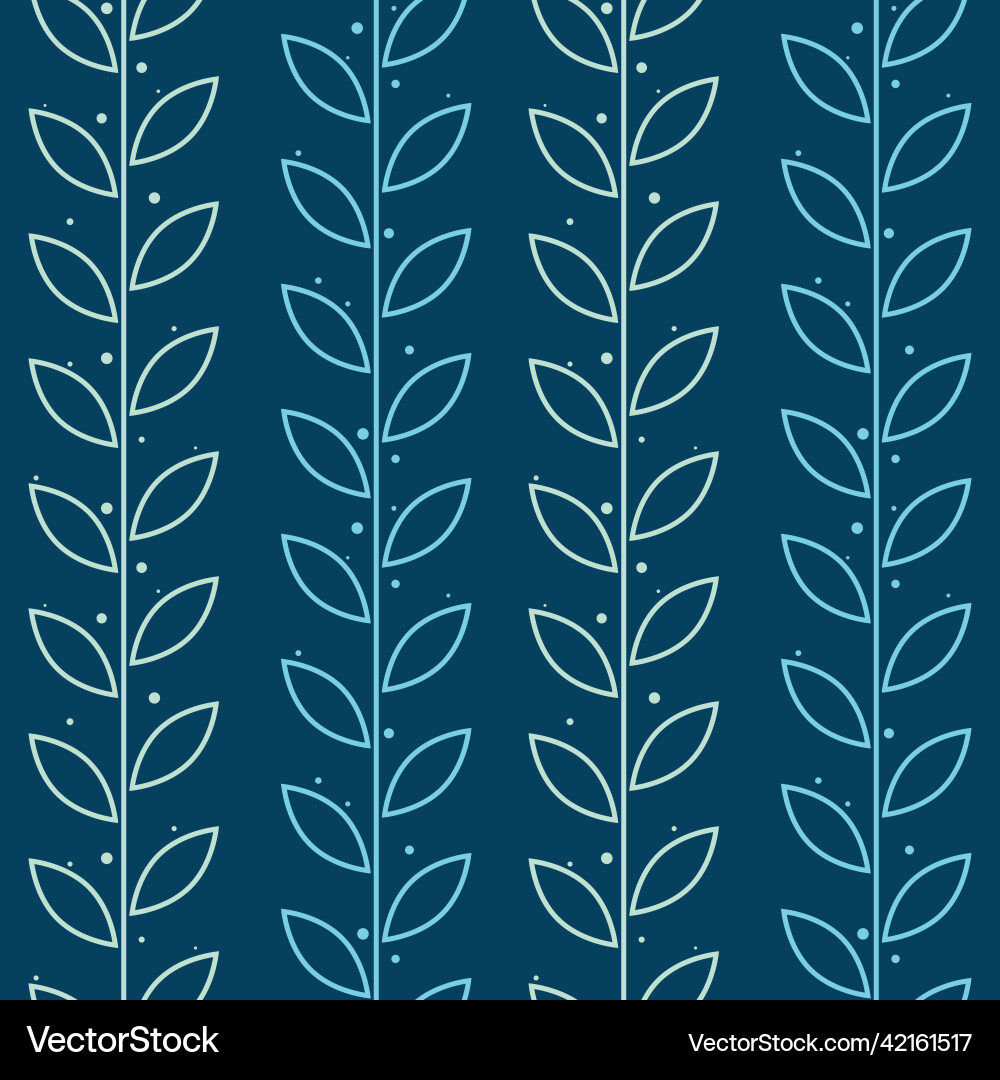 Magical leaf pattern seamless botanical print Magical leaf pattern seamless botanical print vector image