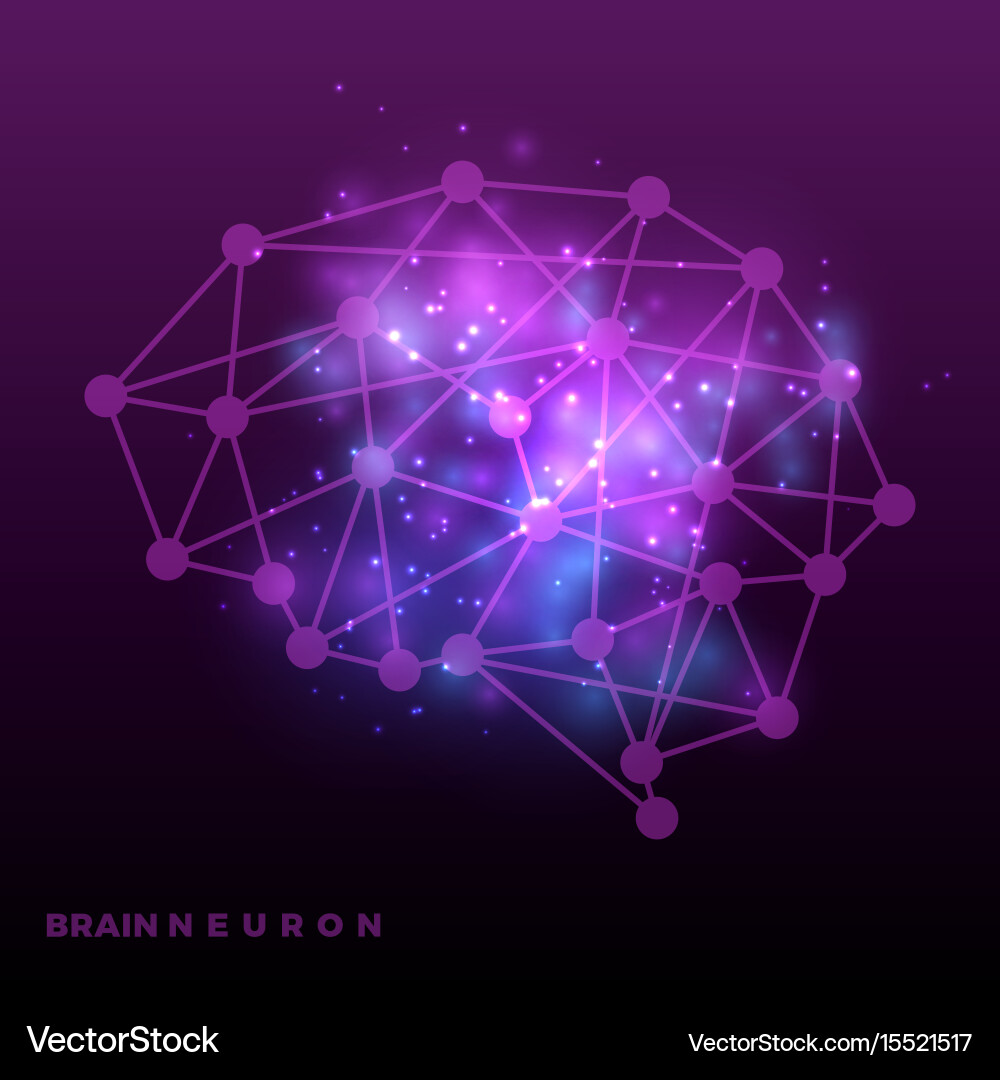 Neural Network Brain Universe vector image