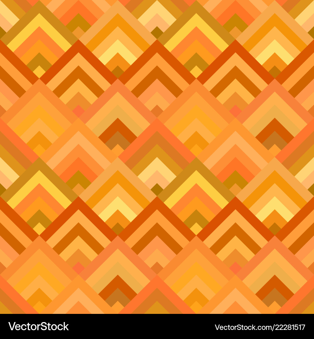 Orange abstract repeating diagonal shape mosaic Orange abstract repeating diagonal shape mosaic vector image