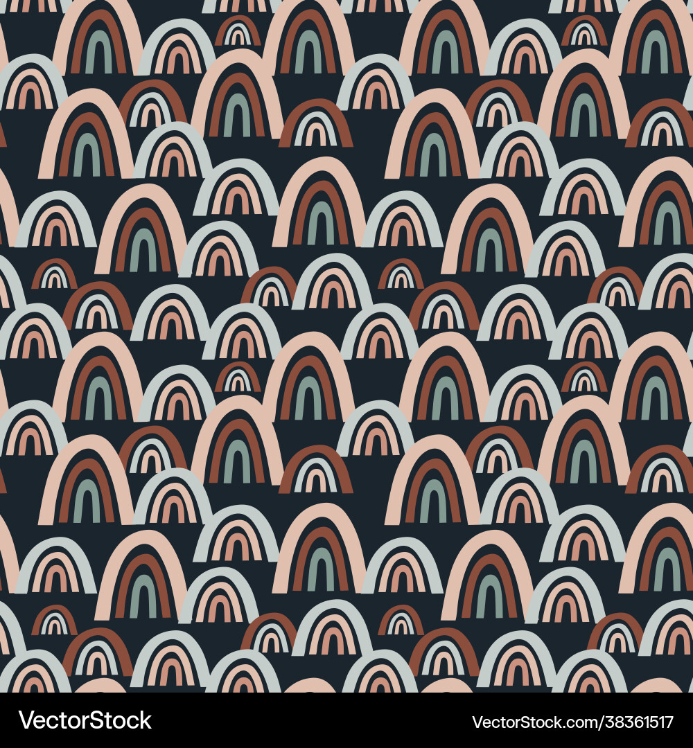 Seamless pattern with multi colored rainbow Seamless pattern with multi colored rainbow vector image