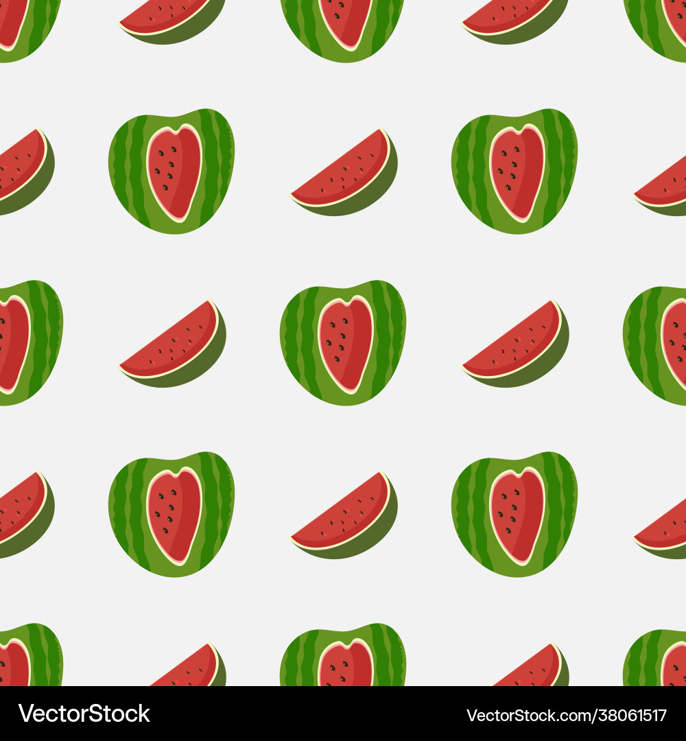 Watermelon pattern on a light background for use Watermelon pattern on a light background for use vector image