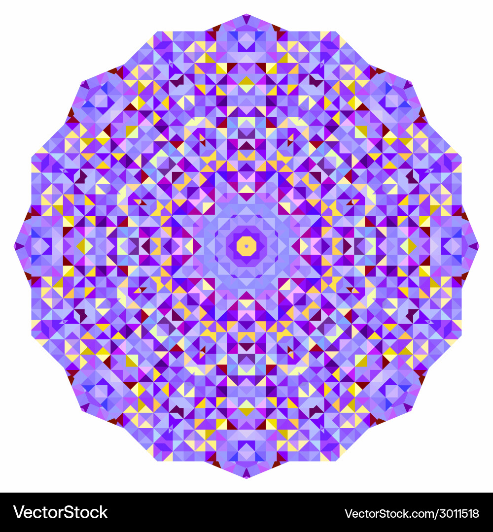 Abstract colorful circle backdrop mosaic round vector image