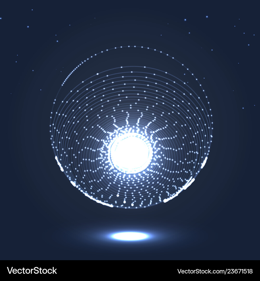 Abstract Globe with Particle Flare Vector Image