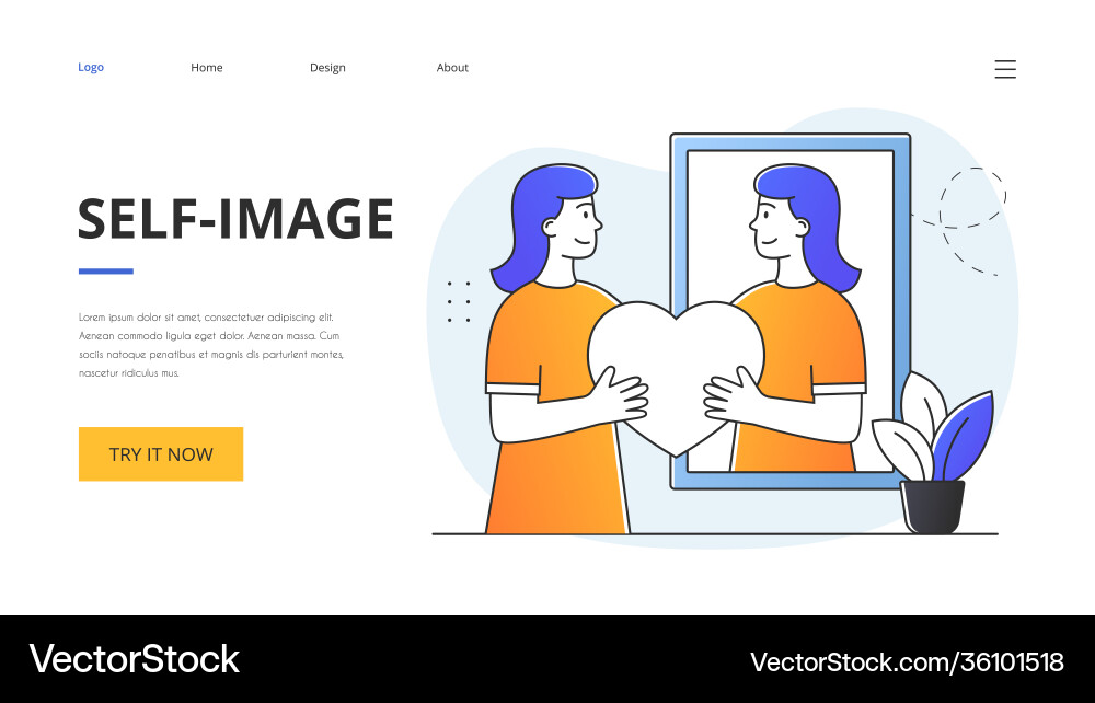Abstract self-image concept Abstract self-image concept vector image