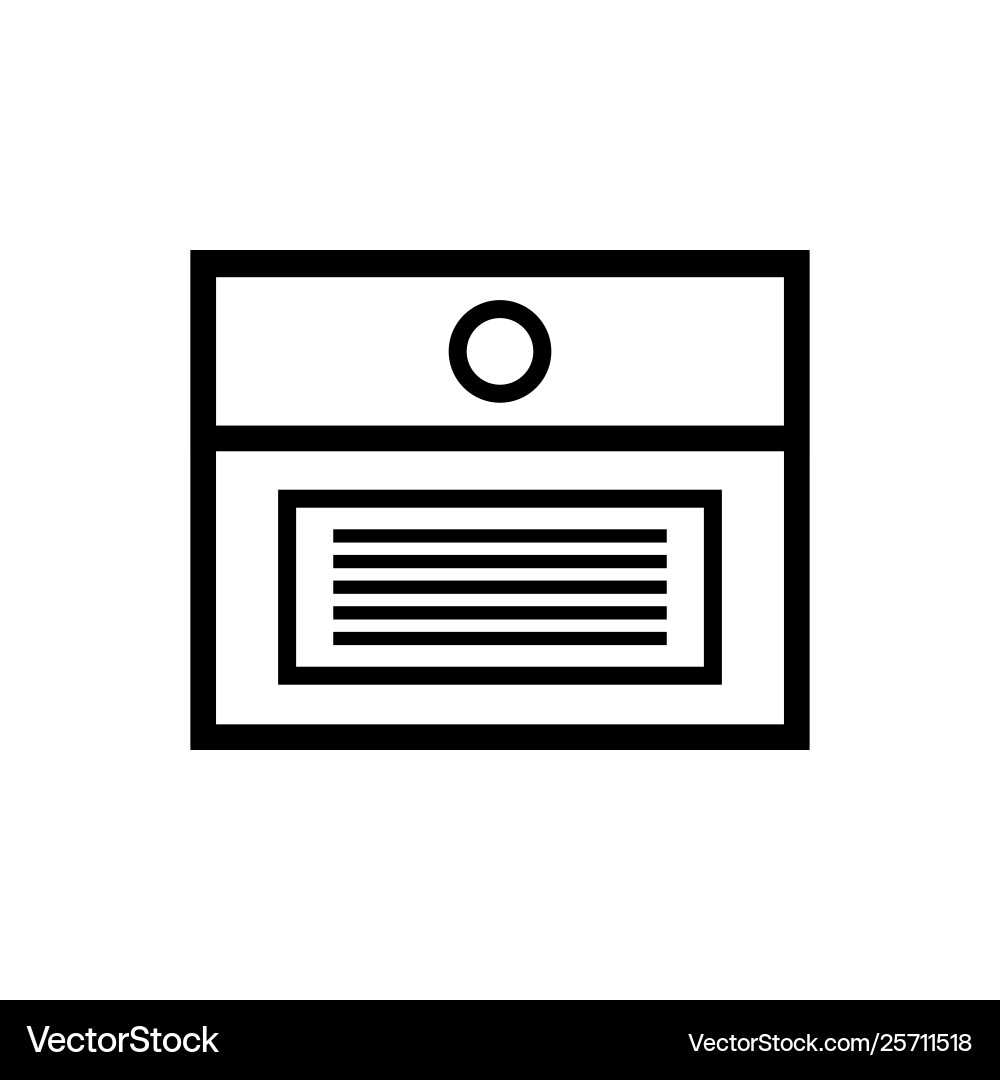 Box for documents outline simple icon file Box for documents outline simple icon file vector image