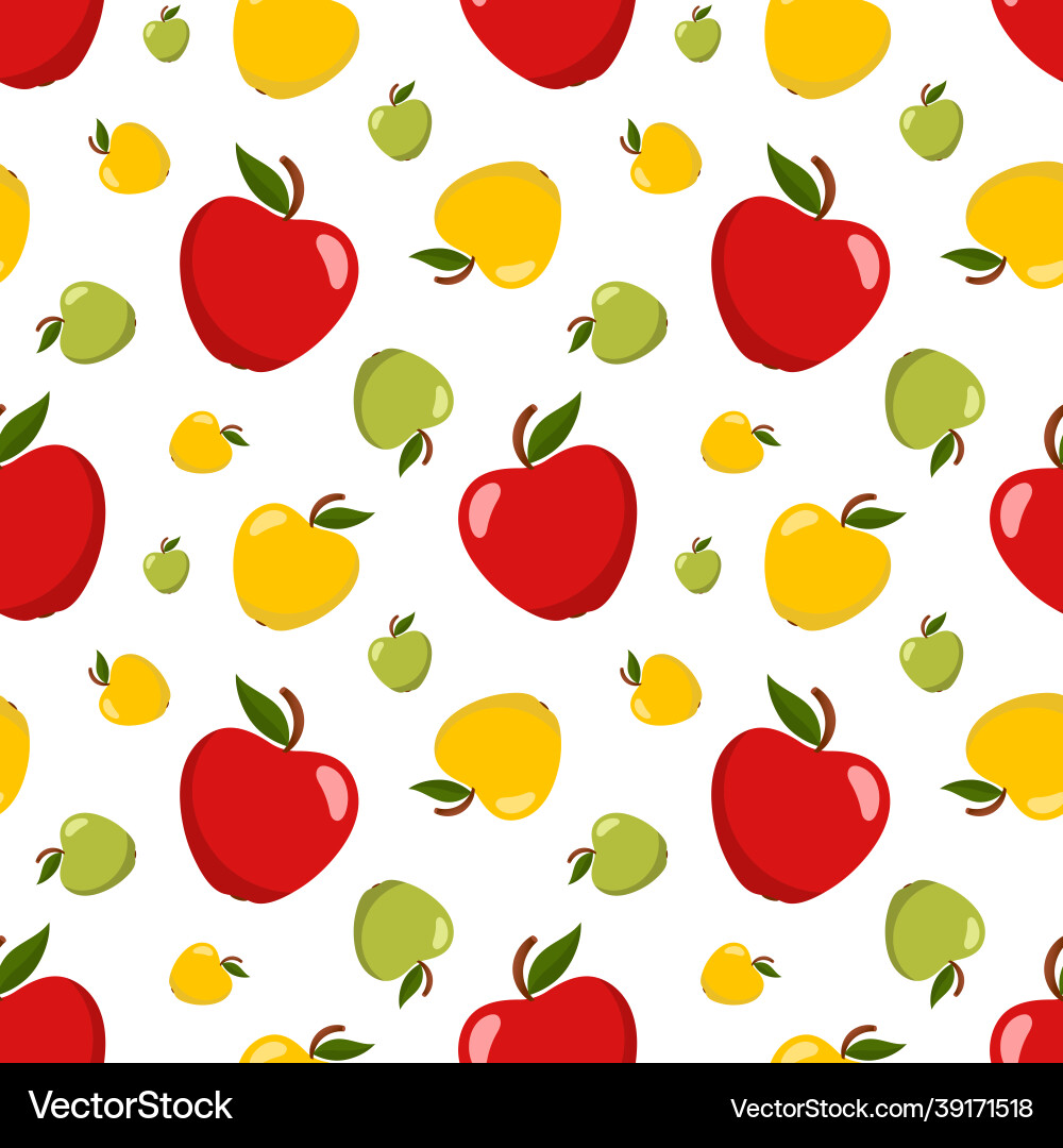 Colorful seamless pattern with apples Colorful seamless pattern with apples vector image
