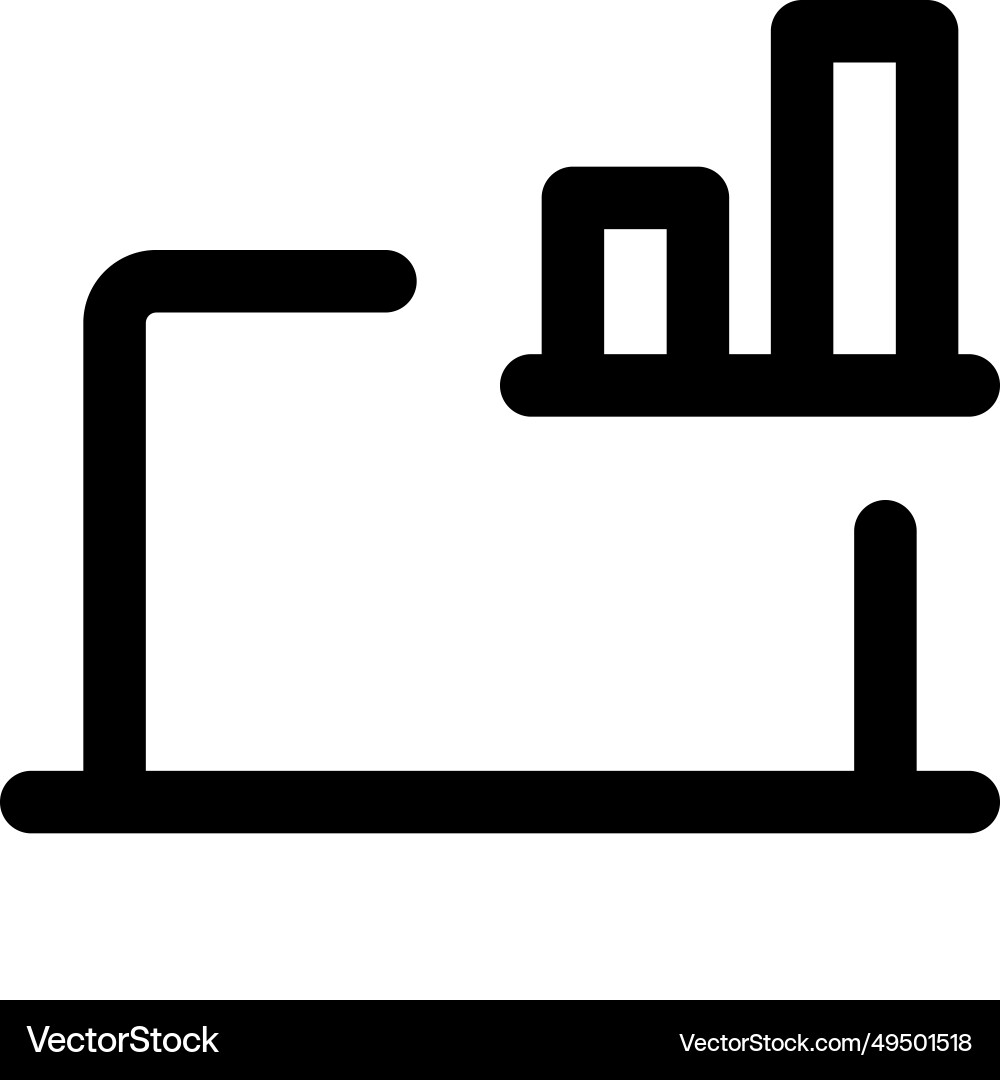 Compact visual data on laptop screen vector image