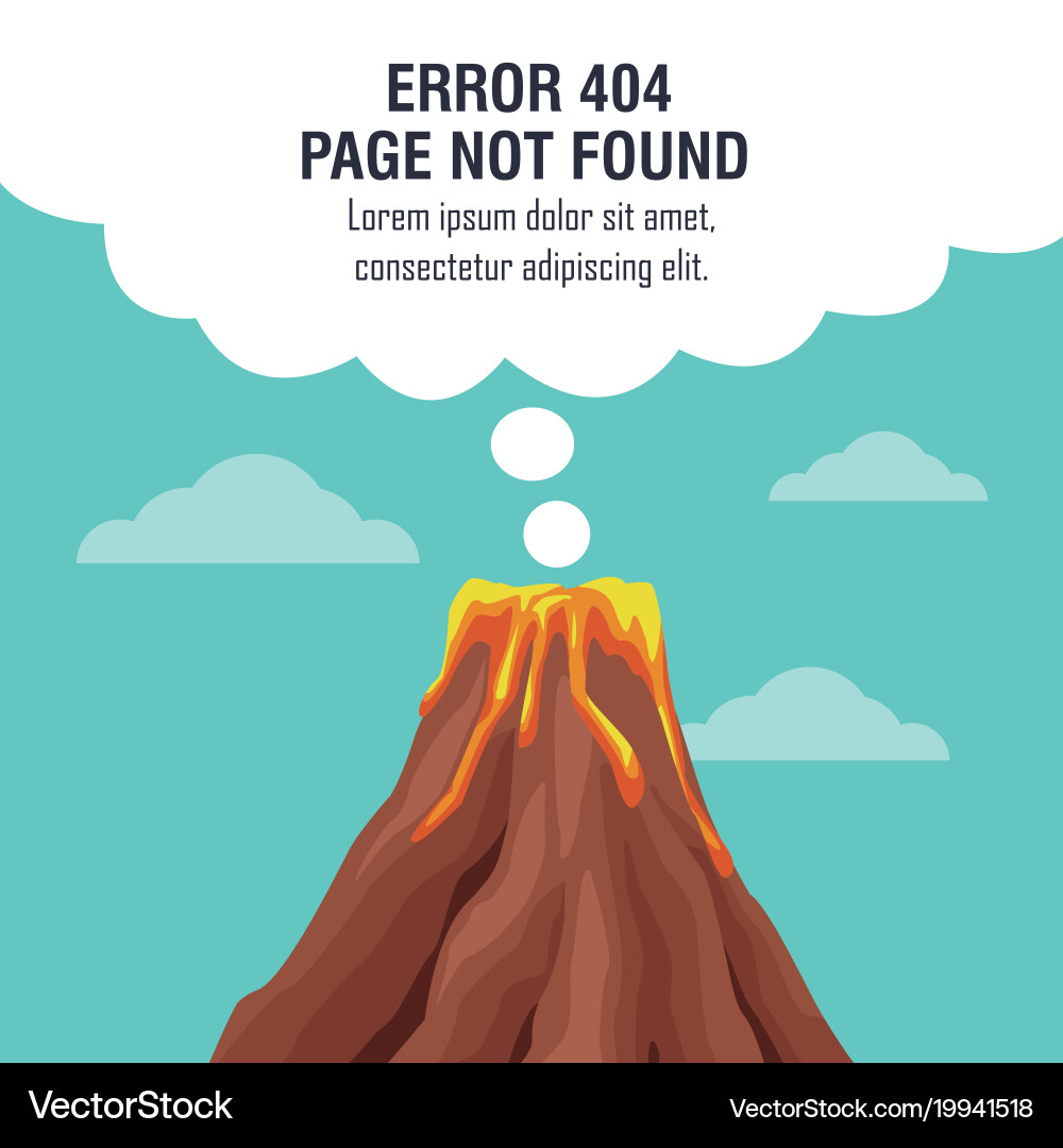 Error 404 vulcan theme Vector Image