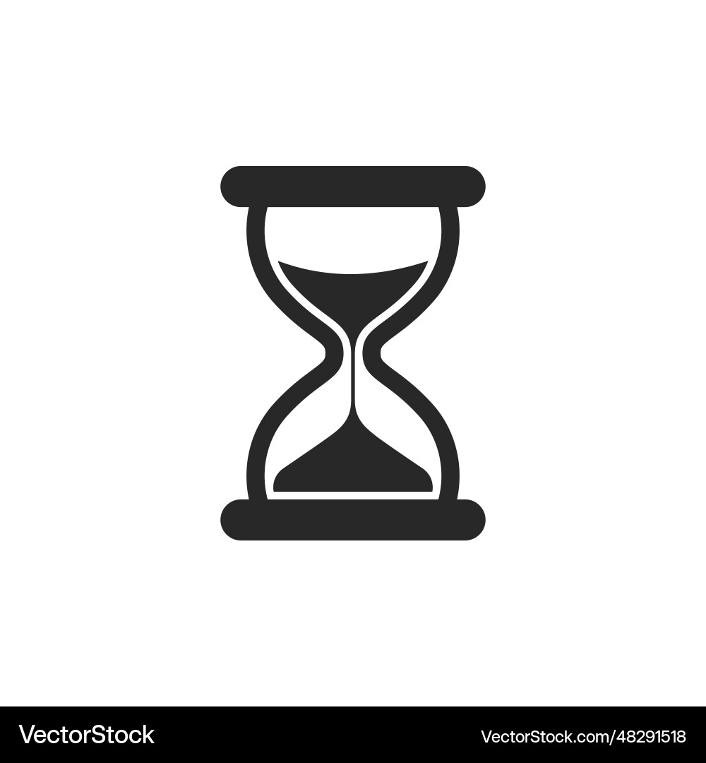 Hourglass icon and timer design Hourglass icon and timer design vector image