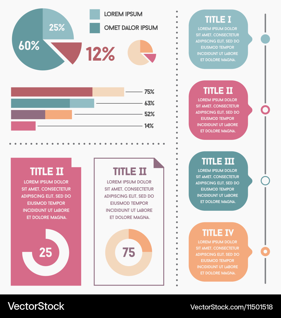 Infographics elements and objects big huge set all vector image