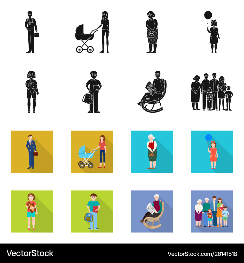 Isolated object character and avatar icon Vector Image
