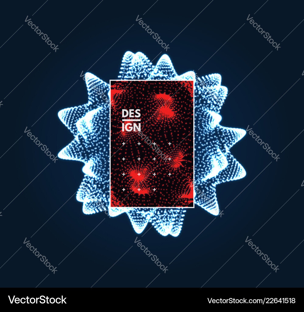 Object with dots molecular grid technology style Object with dots molecular grid technology style Vector Image