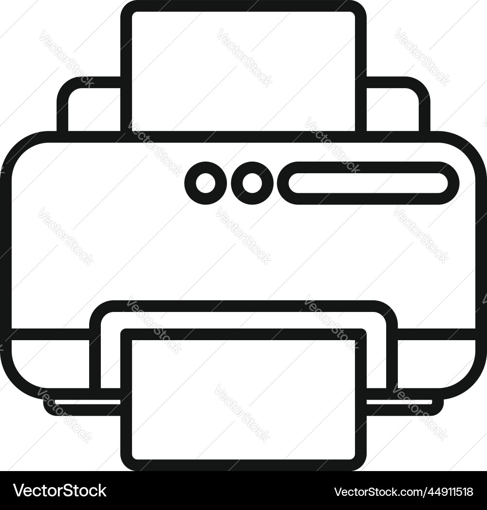 Printer icon outline ui interface Printer icon outline ui interface vector image