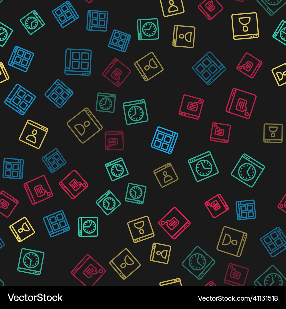 Set line browser files window create account Set line browser files window create account vector image