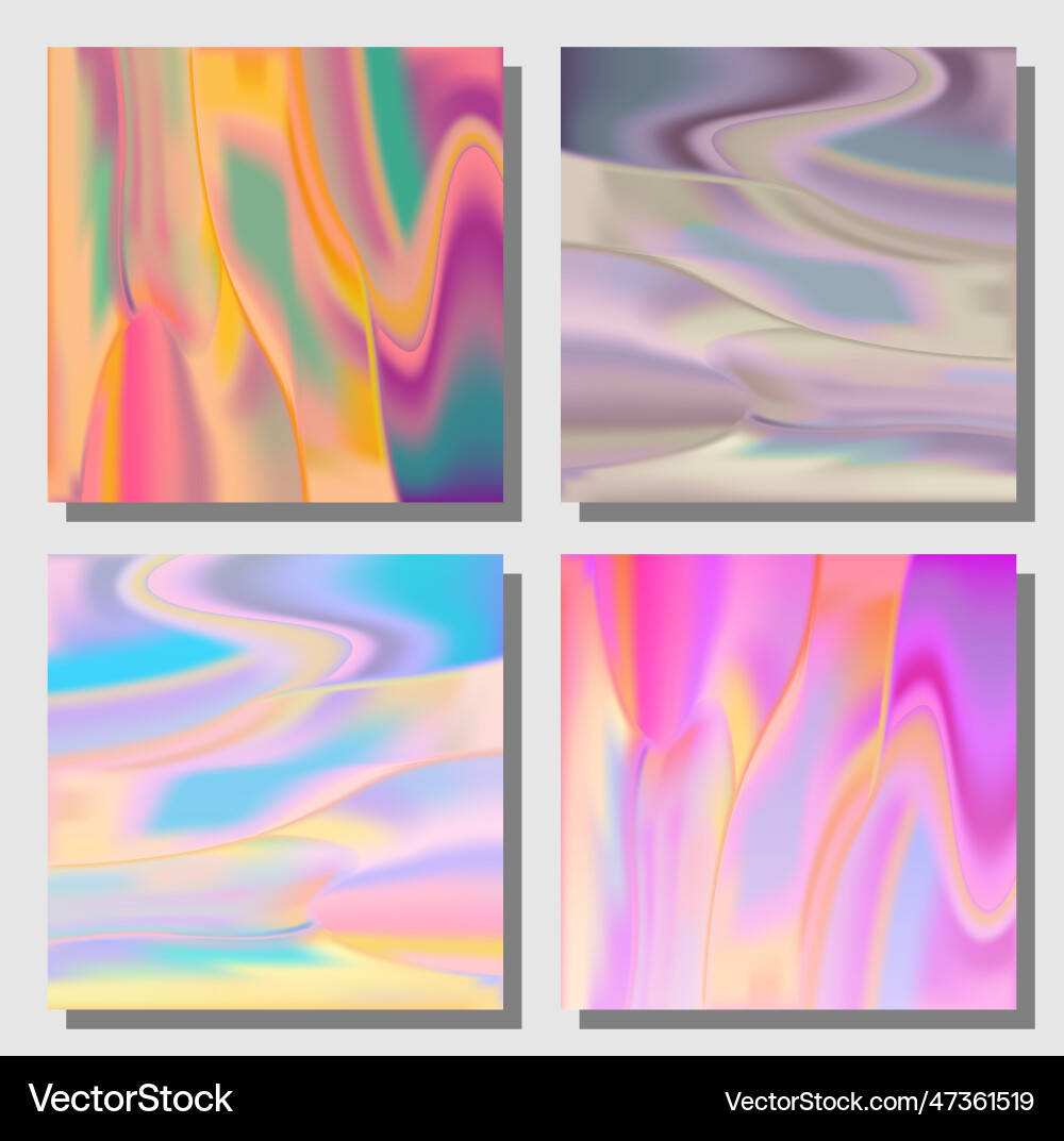 A set of colorful gradient backgrounds template A set of colorful gradient backgrounds template vector image