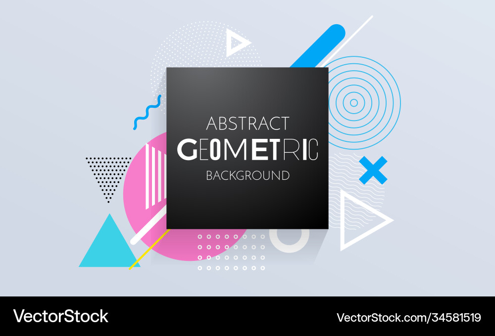 Abstract geometric background square circle Abstract geometric background square circle vector image