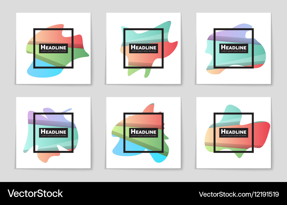 Abstract layout background set for art Vector Image