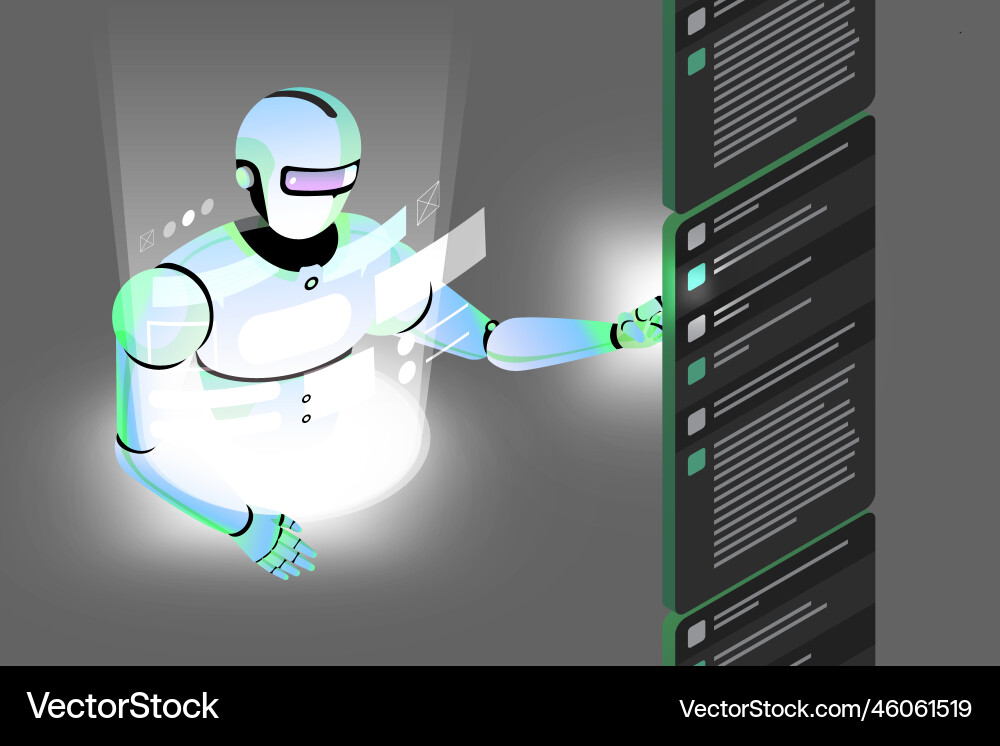 AI Chatbot Interface vector image