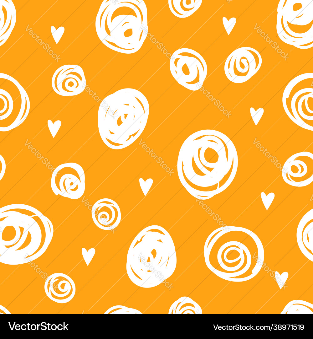 Baboho pattern on yellow background white dots Vector Image