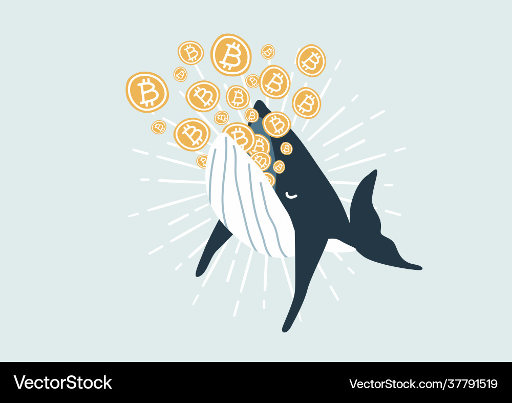 Bitcoin Whale Market Influence – Royalty-Free Vector | VectorStock