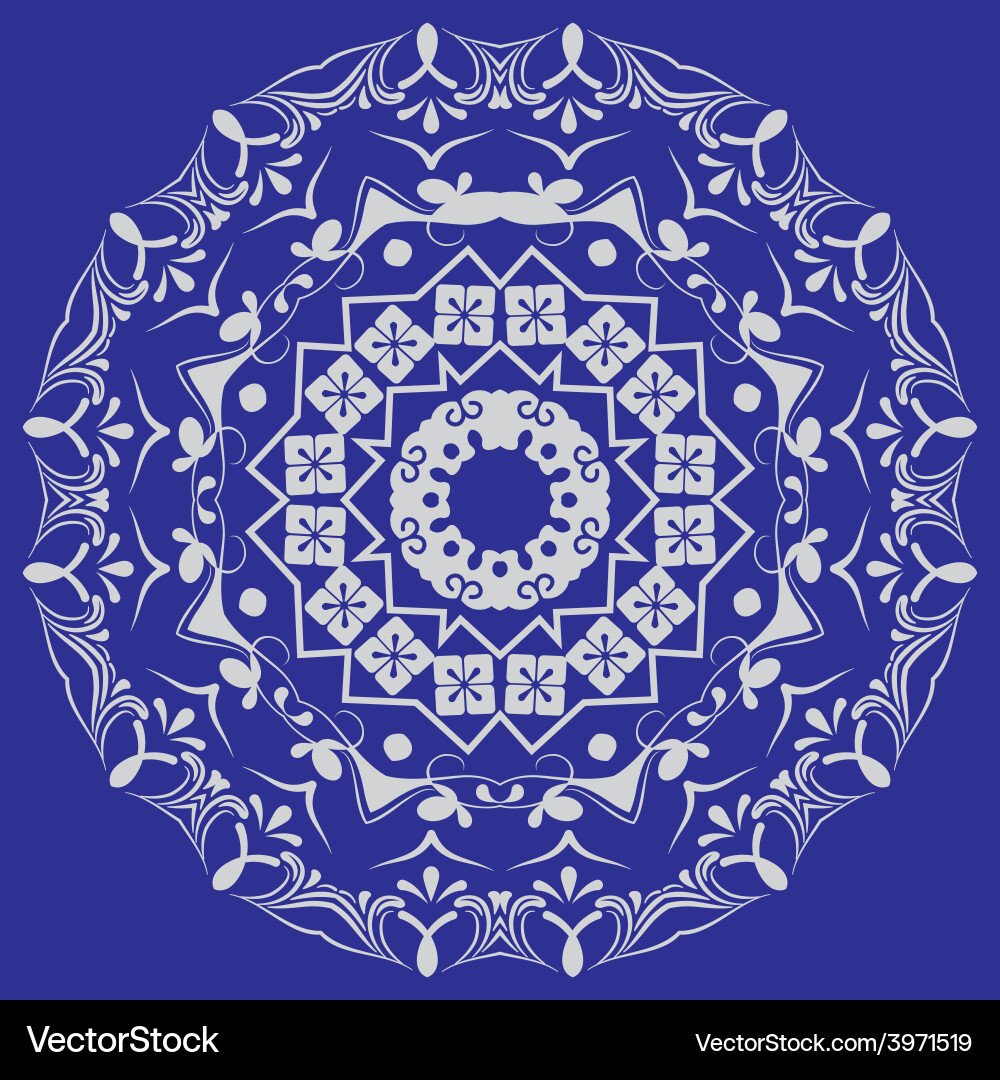Circular pattern in mandala style set Vector Image