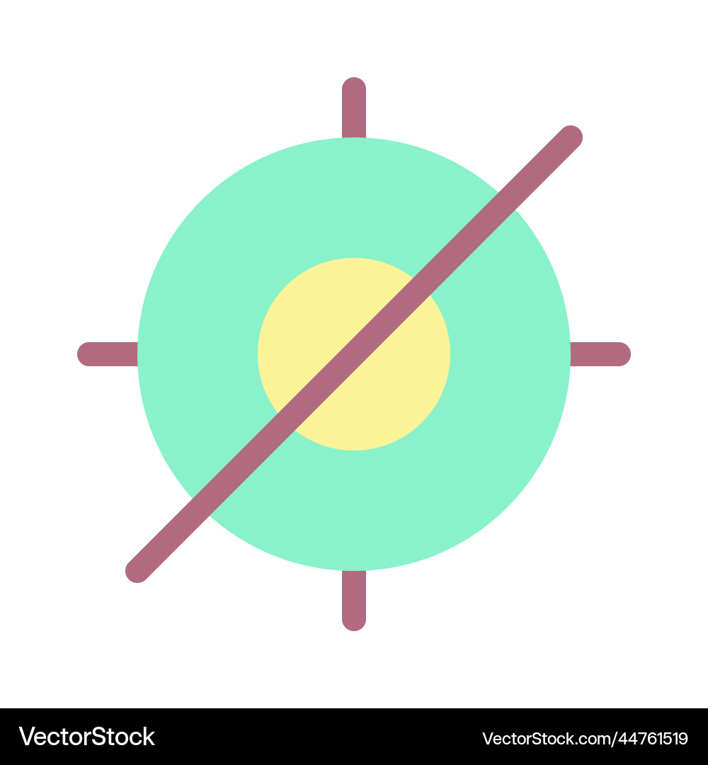 Crossed aim flat color ui icon Crossed aim flat color ui icon vector image