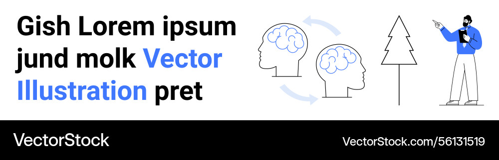 Man giving presentation on brainstorming Man giving presentation on brainstorming Vector Image