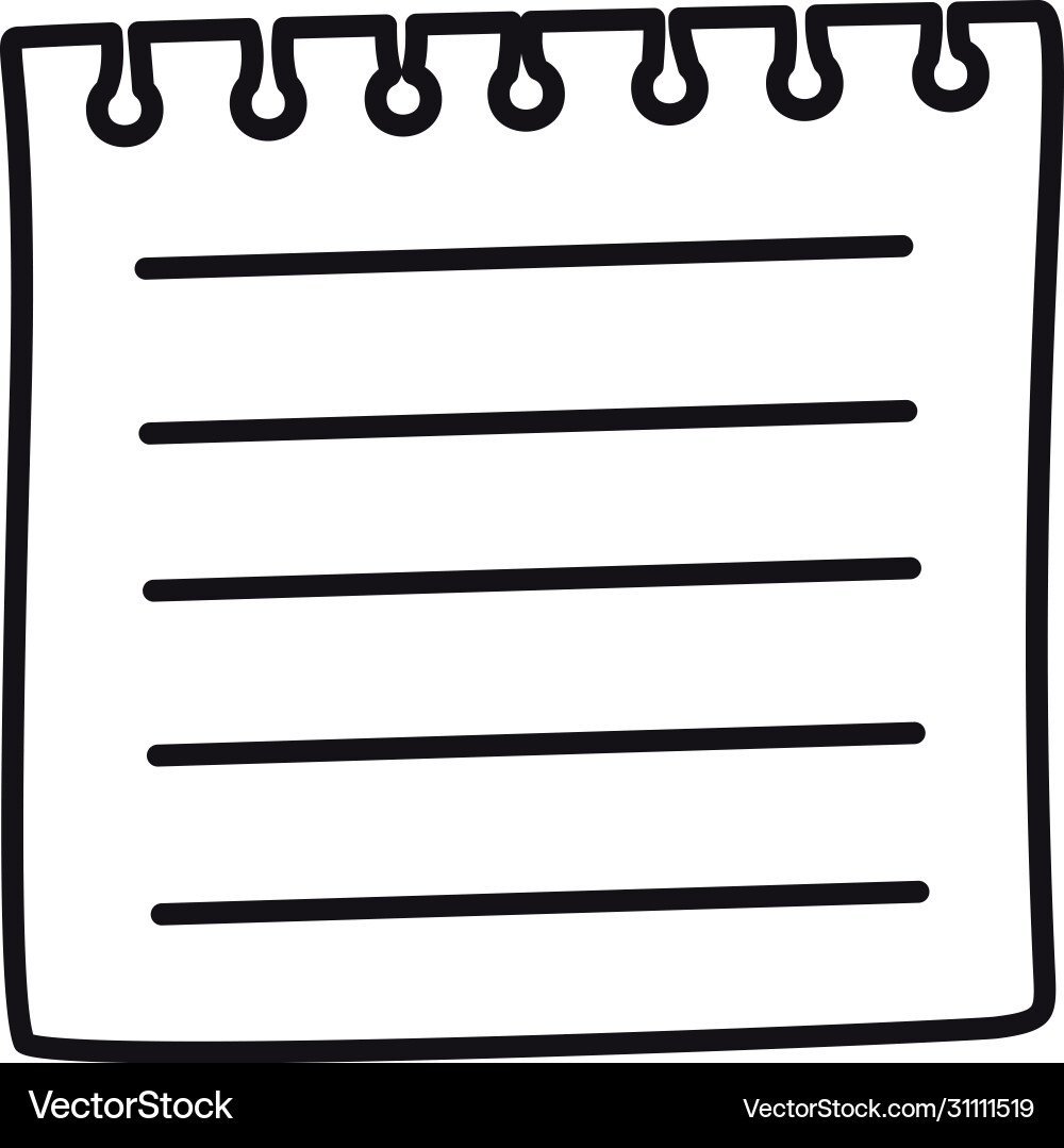 Note icon image line style Vector Image