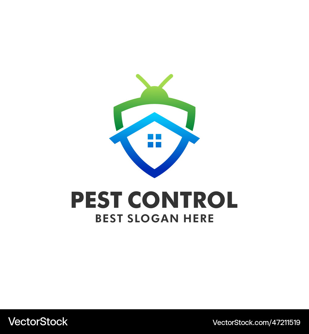 Pest control logo design Royalty Free Vector Image