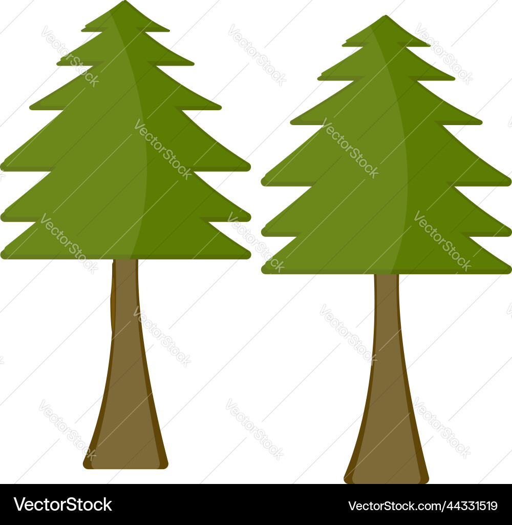 Pinecone tree on a white background Vector Image