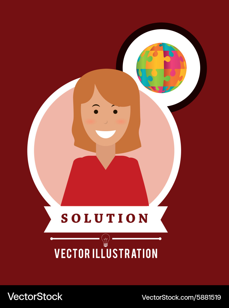 Solution design vector image