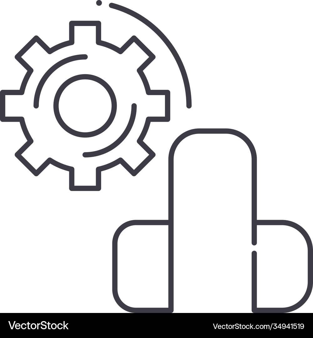 Tune settings icon linear isolated Tune settings icon linear isolated vector image