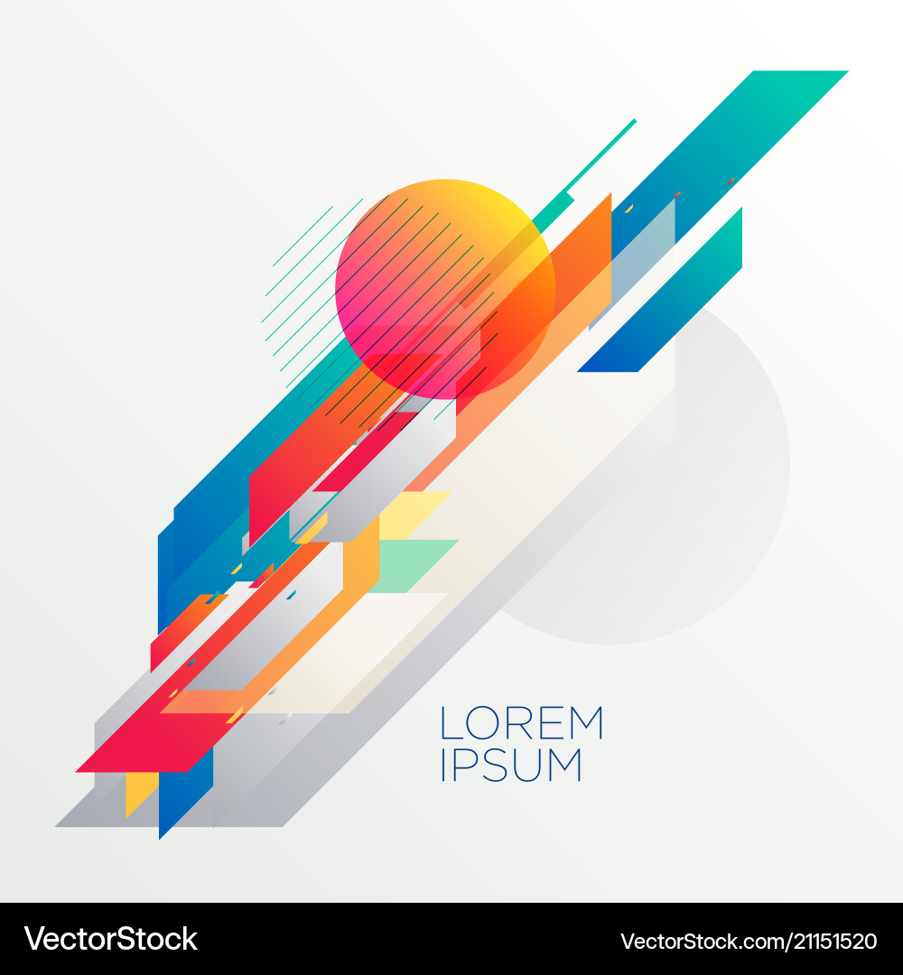 Abstract colorful shapes background design Vector Image