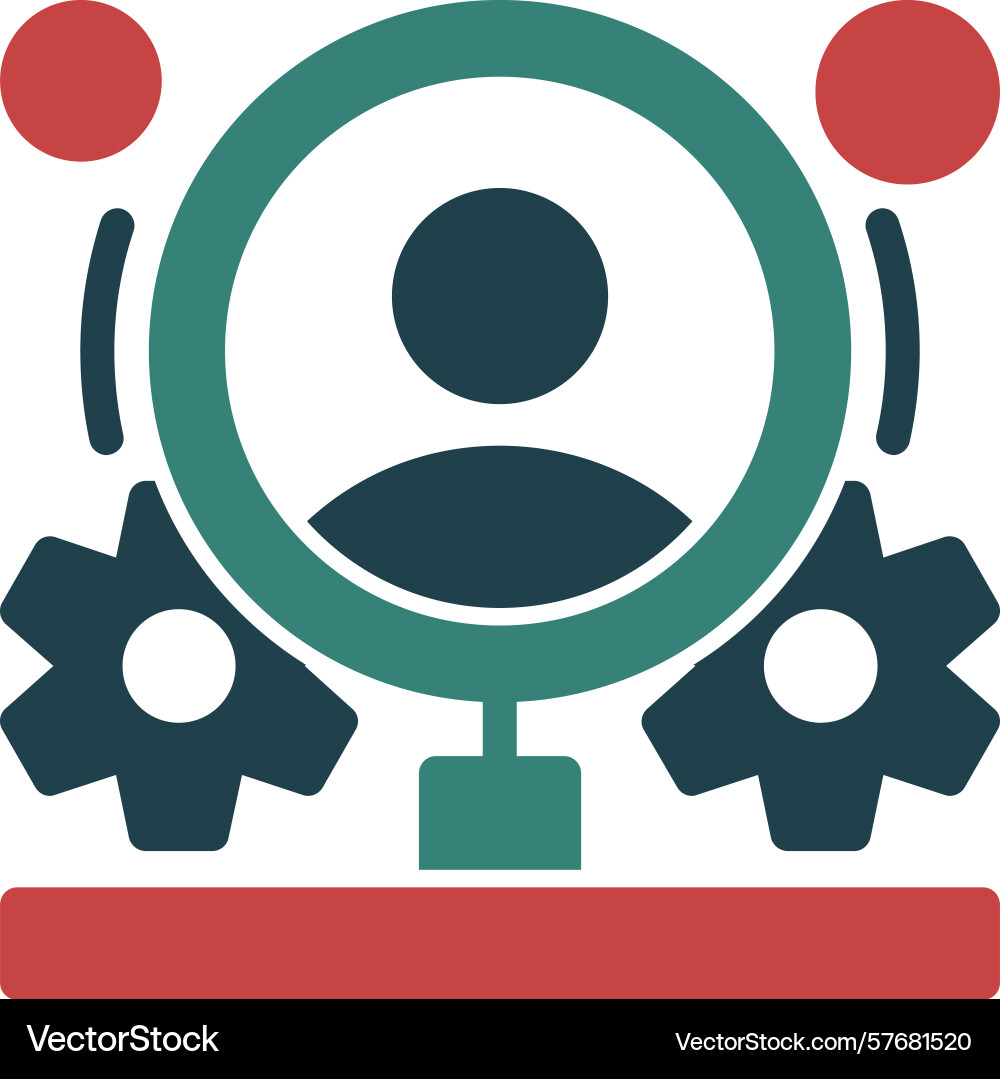 Behavior flow glyph multi color icon Vector Image