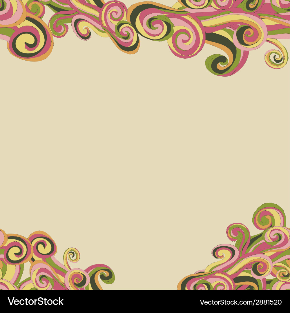 Border with abstract hand-drawn pattern Vector Image