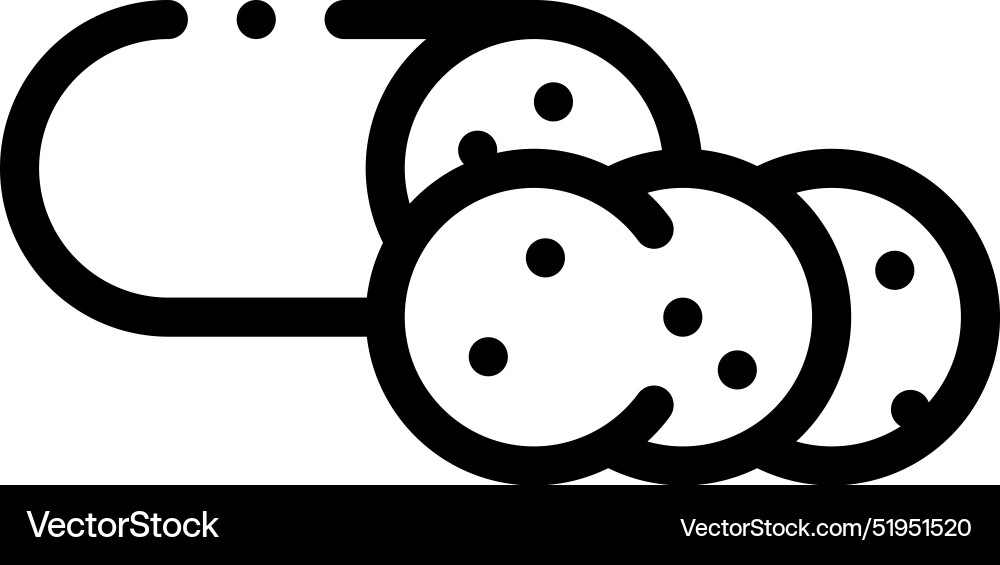 Chorizo icon thin linear style design isolated Chorizo icon thin linear style design isolated vector image