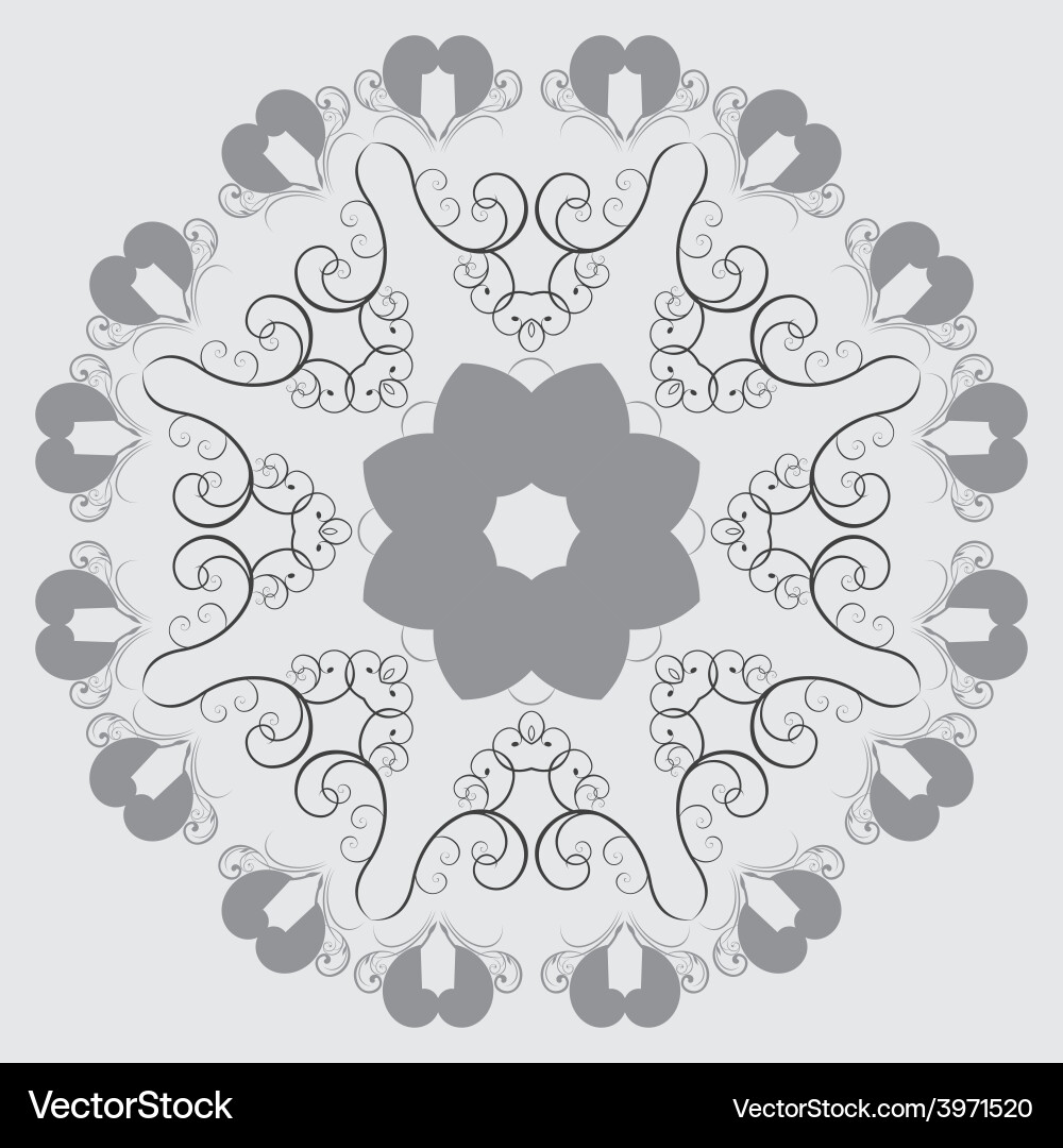 Circular abstract pattern in arabic style vector image