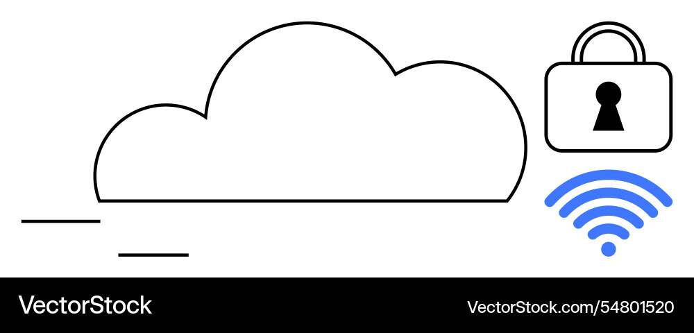 Cloud computing concept with wireless connectivity Cloud computing concept with wireless connectivity vector image