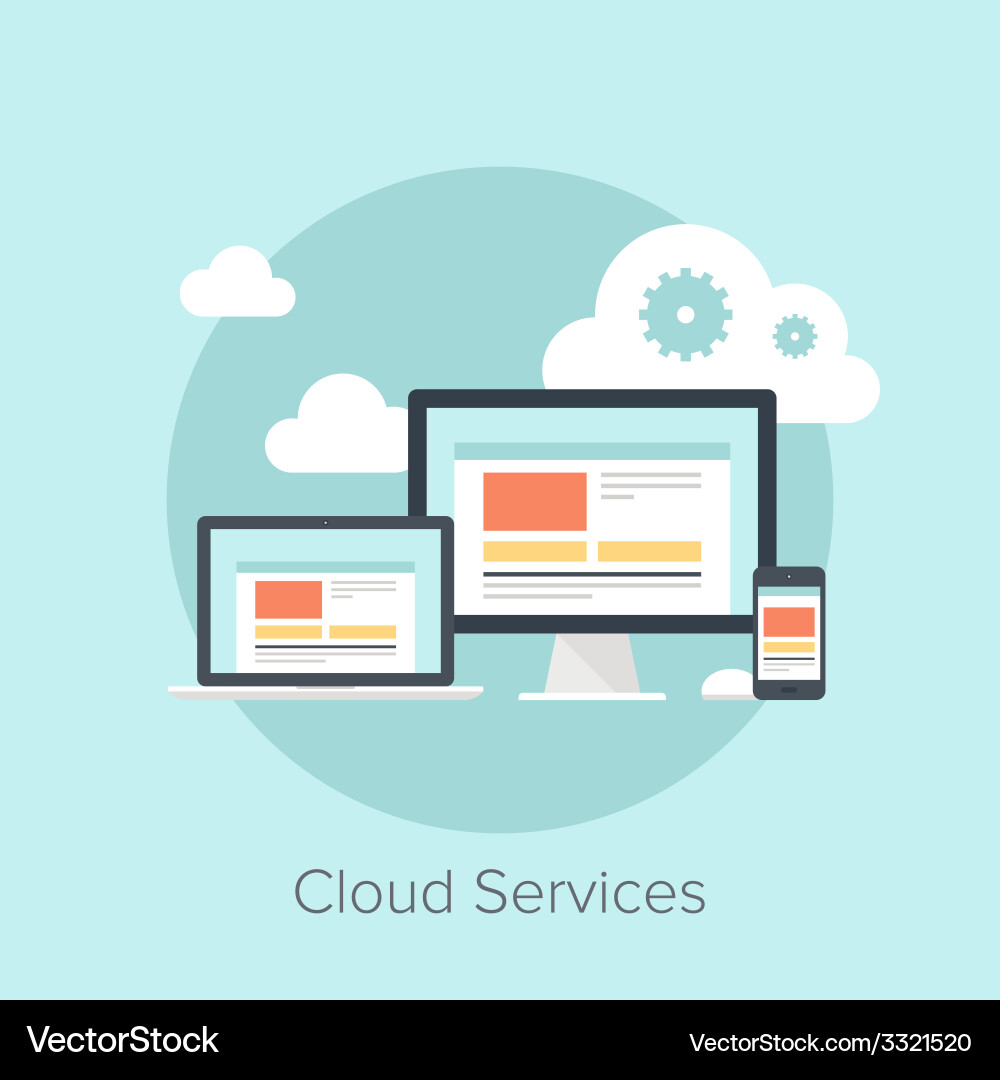 Cloud computing vector image