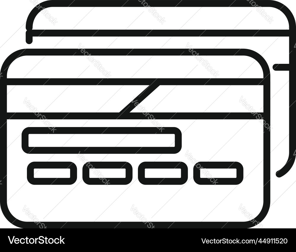 Credit card icon outline interface ui Credit card icon outline interface ui vector image