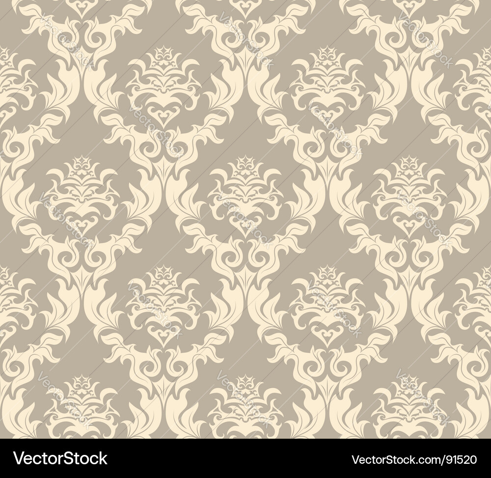 Damask pattern vector image