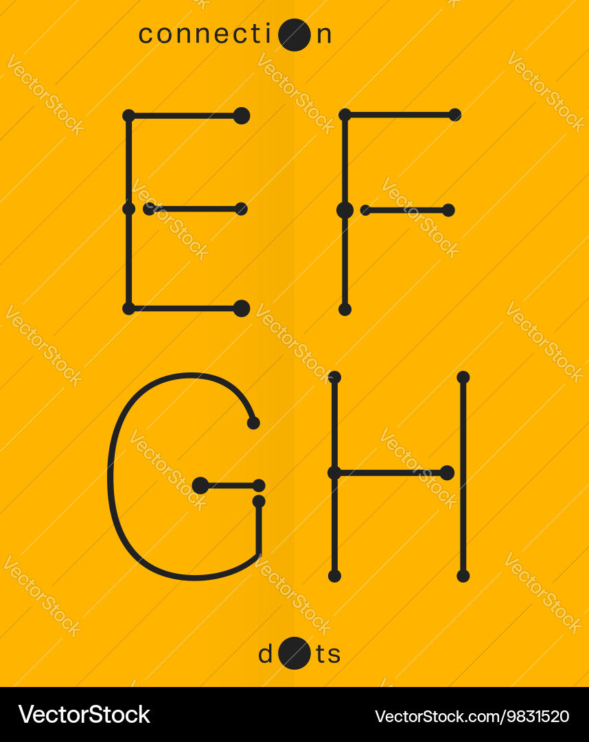 Dots font template vector image