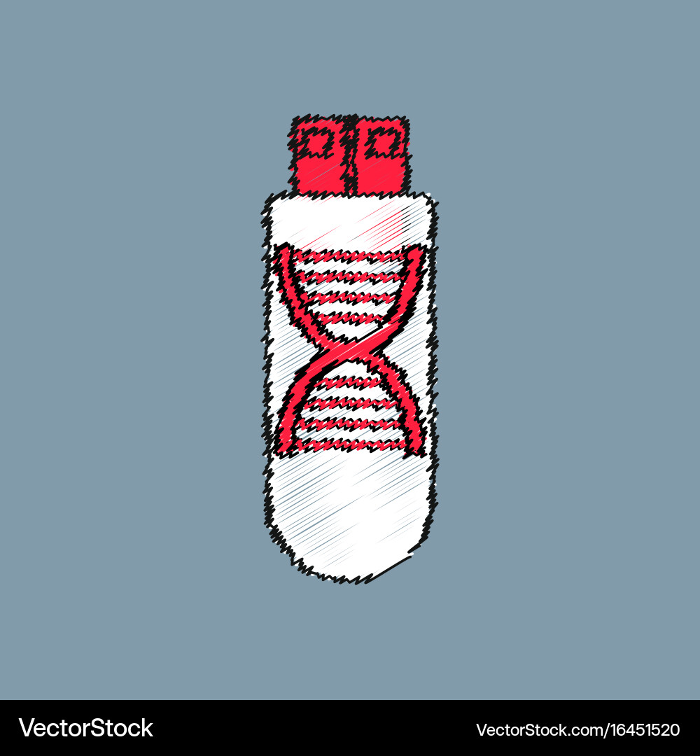 Flat shading style icon dna memory vector image